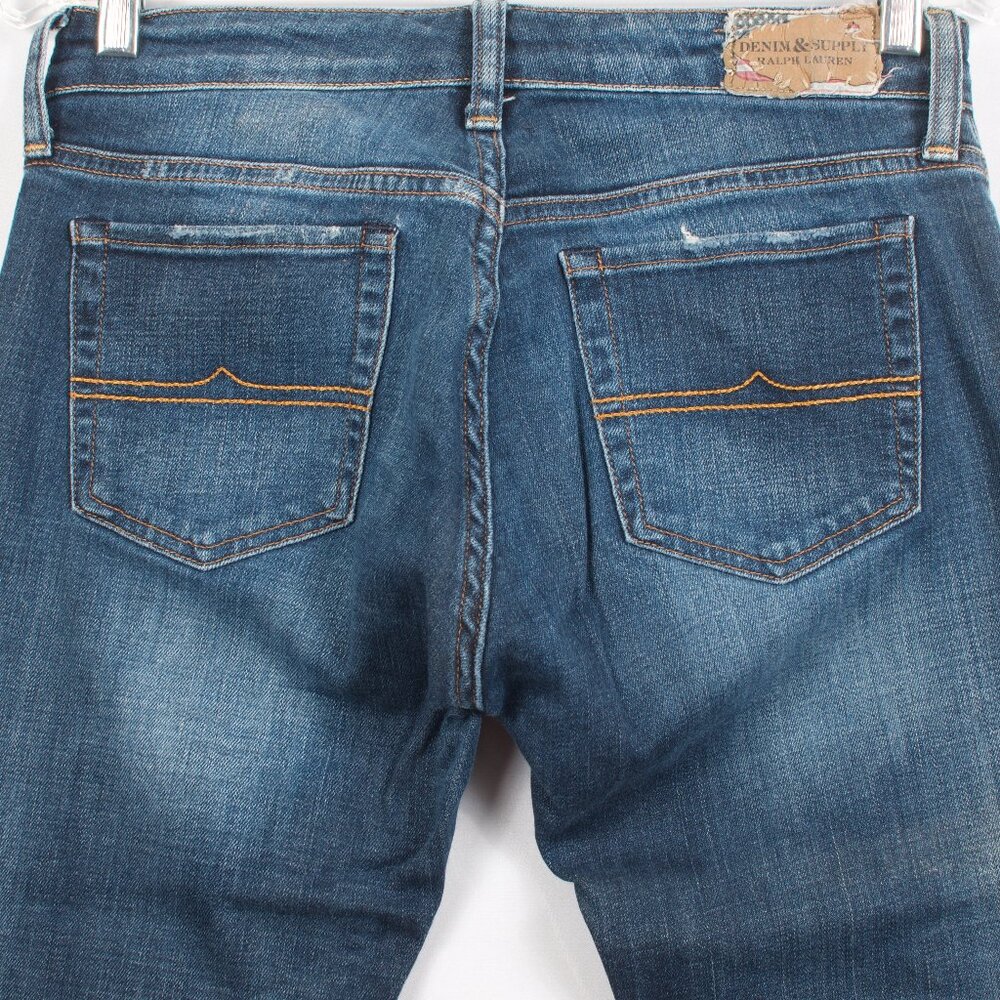 RL Denim & Supply Women's Skinny Jean 27/32 Blue Denim Cotton Elastane